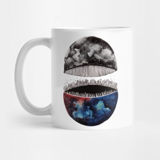 moon abstract watercolor Mug